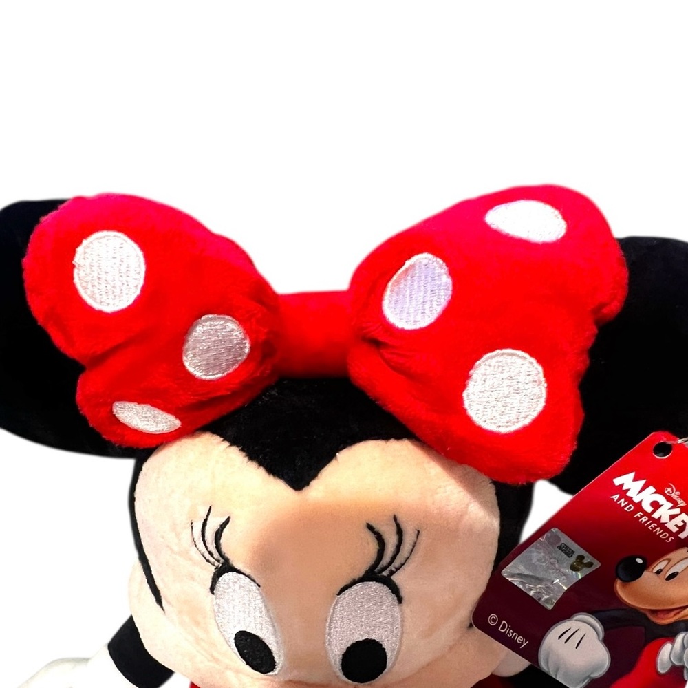 NWT-Disney Minnie Mouse Plush, wearing a Red Dress w/White Polka Dots, 12 inches - Picture 7 of 7